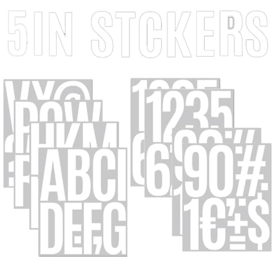 Letter S Art Craft - Letter Stickers 8 Sheets Mailbox Numbers,