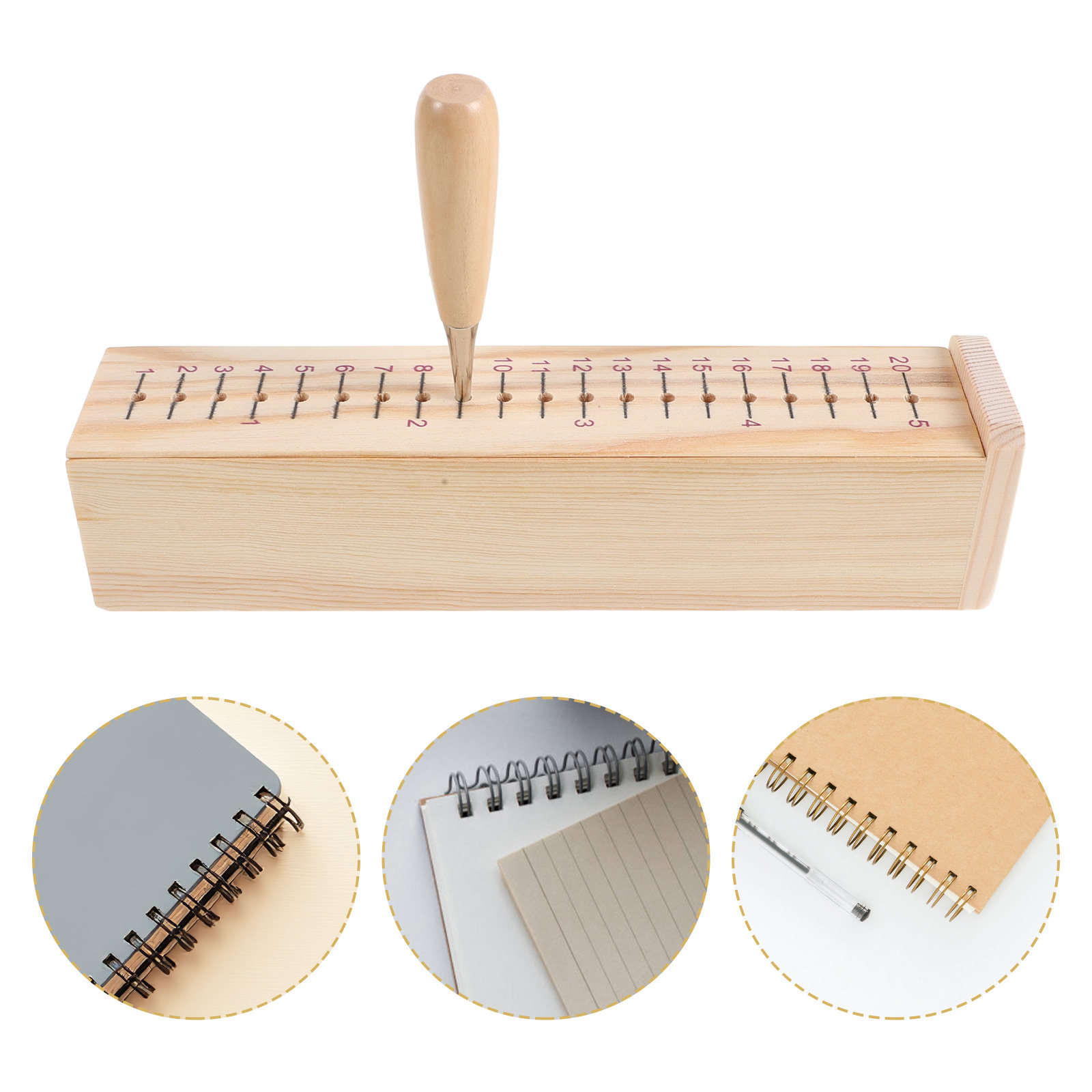 Bookbinding Supply Kit - Book Binding Cradle Stapling Machine Wood