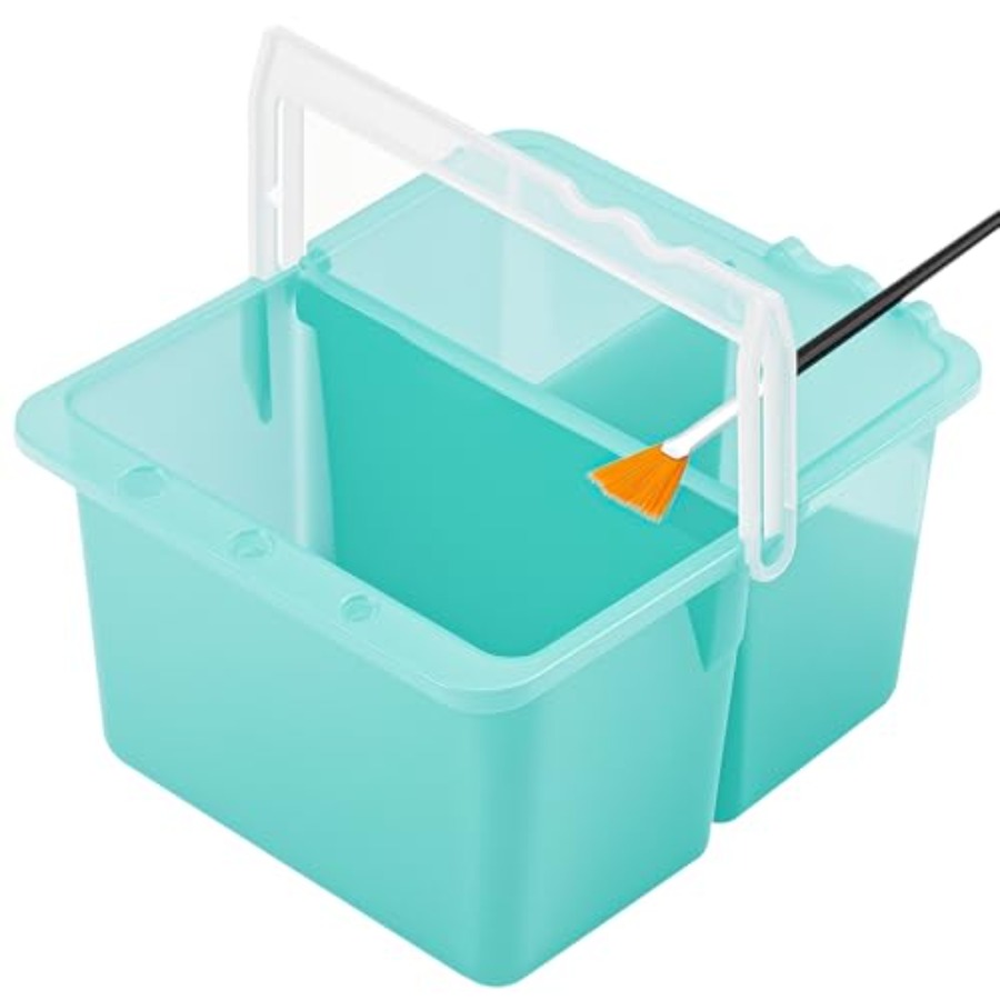 Watercolor Brush Pen - Brush Washing Bucket, Plastic Double Detachable