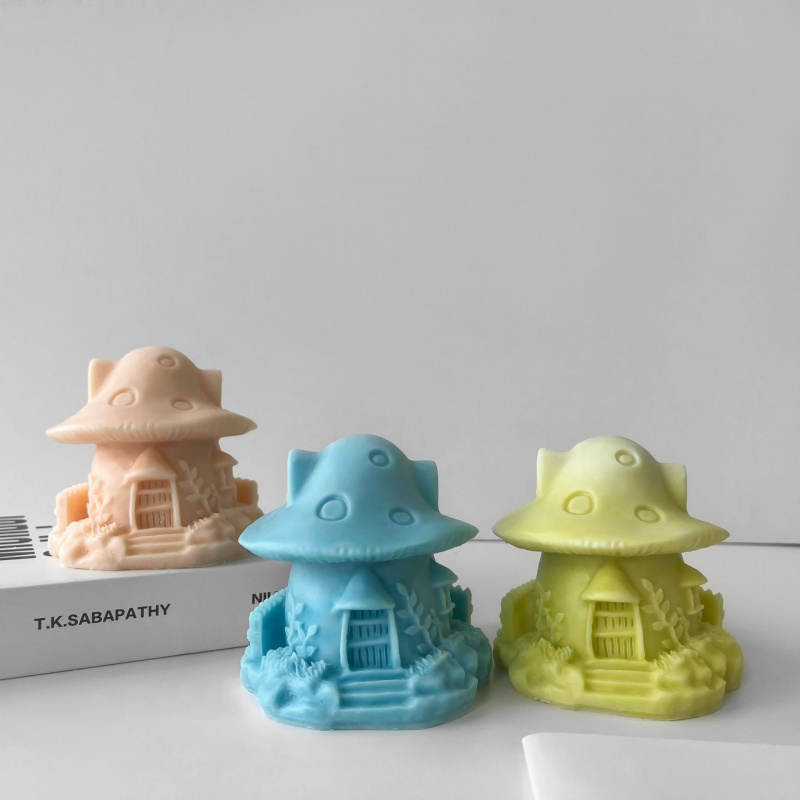 Art Craft Show - 3D Mushroom House Silicone Mold for