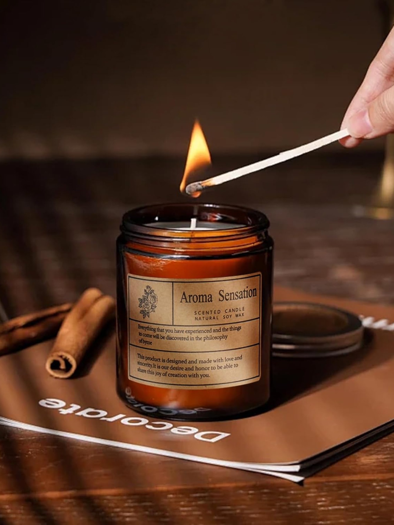 Soy Candle Fragrance Oil - Natural soy wax aromatherapy candle, glass