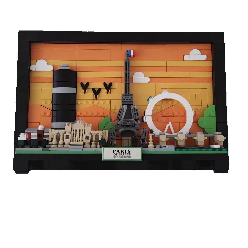 Art Craft Building - Paris Postcard Building Blocks Set Famous