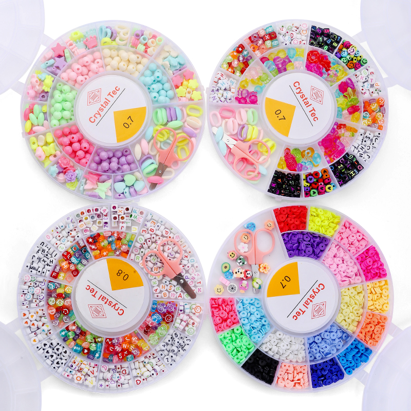 Letter S Art Craft - Clay Beads Bracelet Making Kit Seed