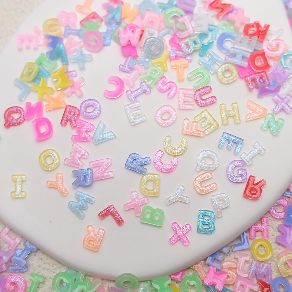 Letter S Art Craft - 100pcs Mix Letter Nail Art Charms