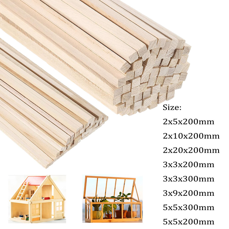 Art Craft Stick - 20/50pcs 2/3/5mm Basha wood Stick Balsa