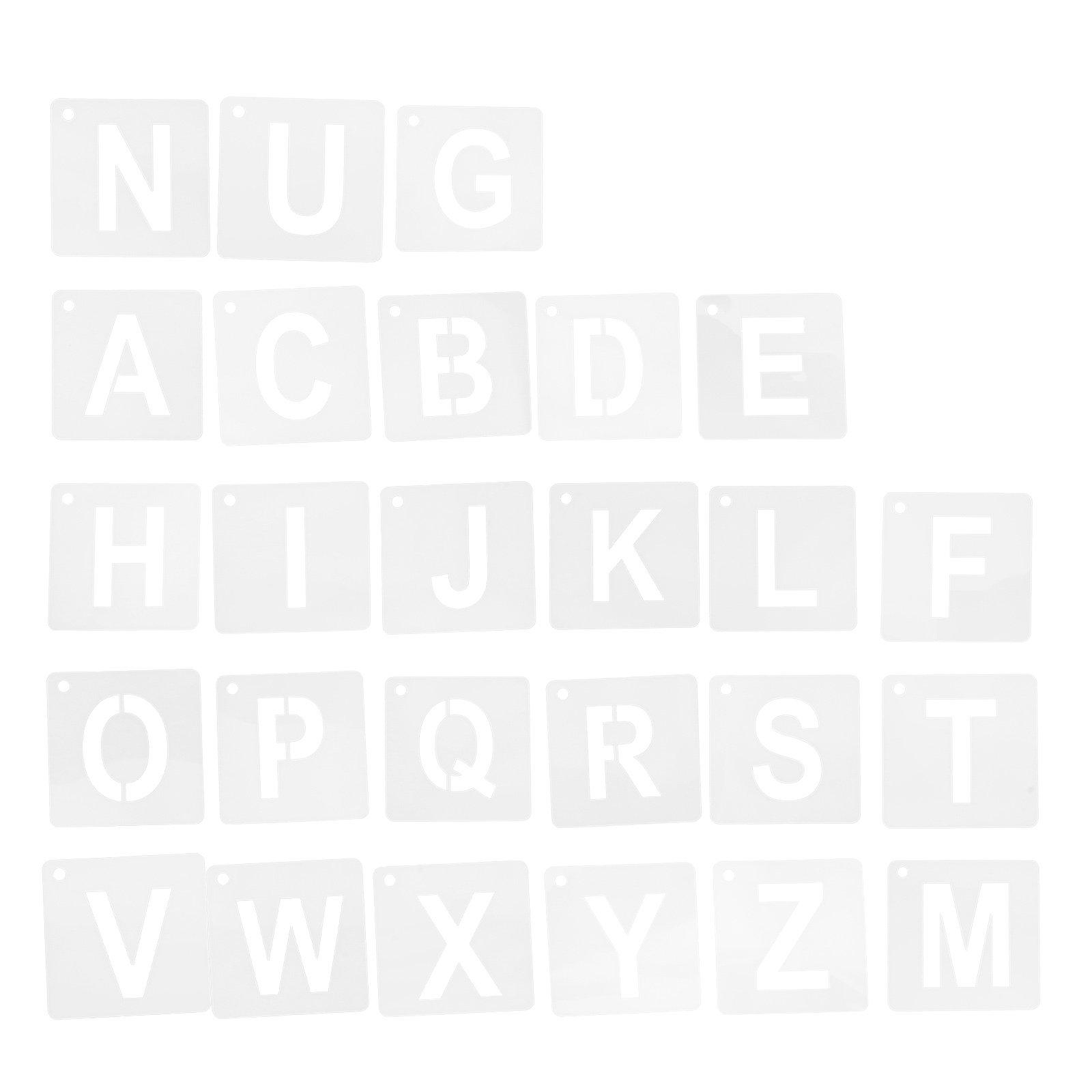 Letter S Art Craft - 1Set Reusable Plastic Letter Stencils Alphabet