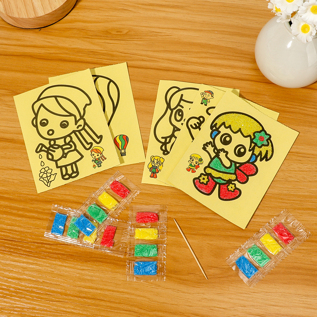 Art Craft For Preschool - Childrens DIY Sand Art Kit Cartoon