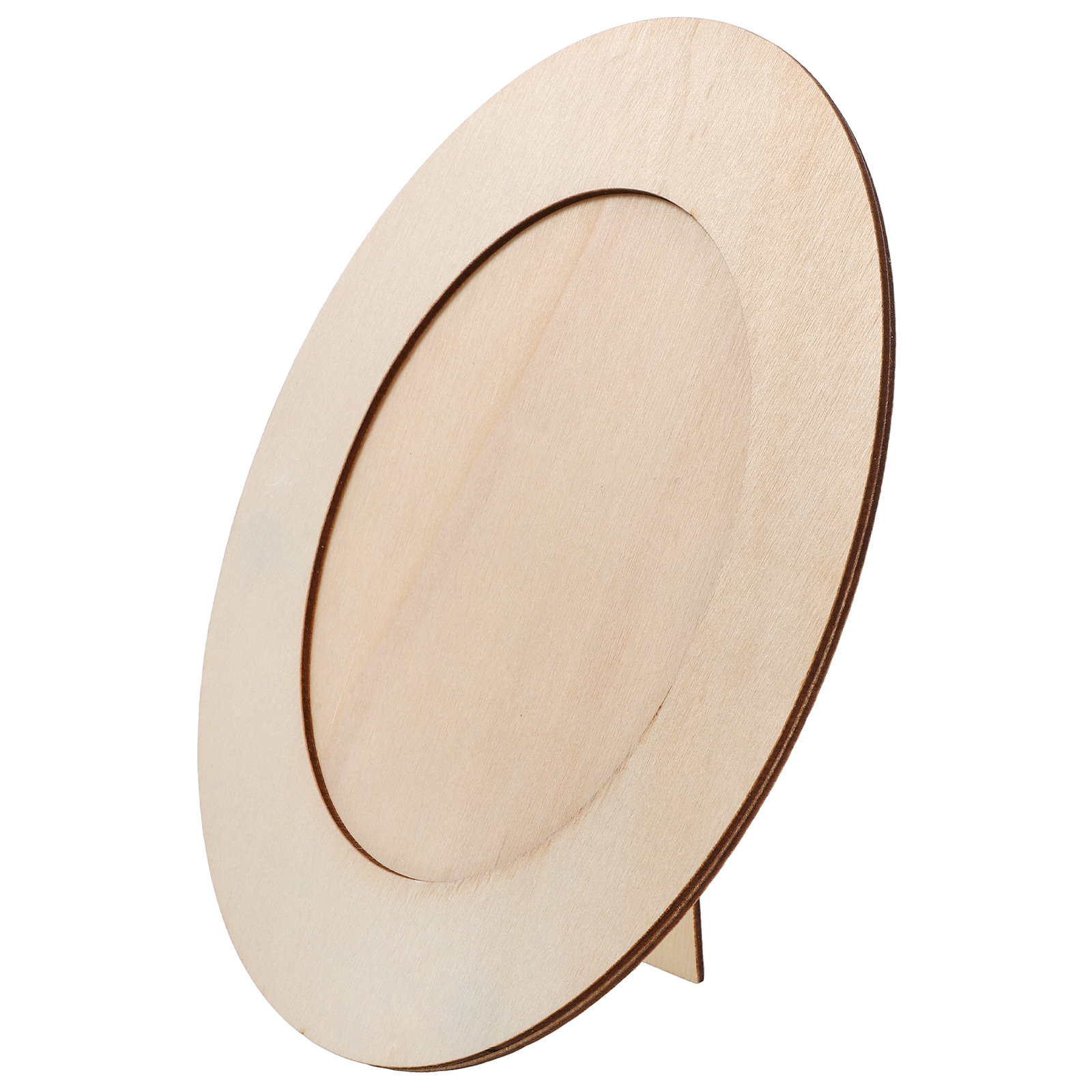 Art Craft For Preschool - Unfinished Wood Oval Photo Frame Kit