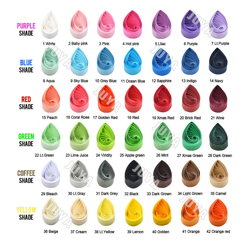 JUYA Paper Quilling 42 Shades  - Quilling Paper Strips のレビューと価格
