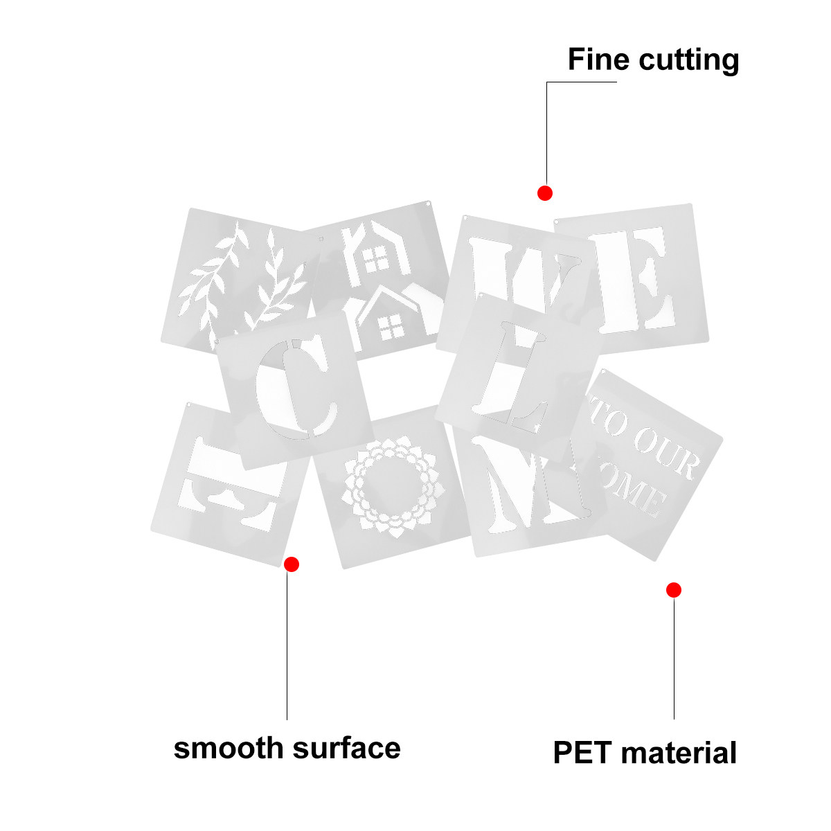 10Pcs Letter Stencils High Qua - Letter S Art Craft のレビューと価格