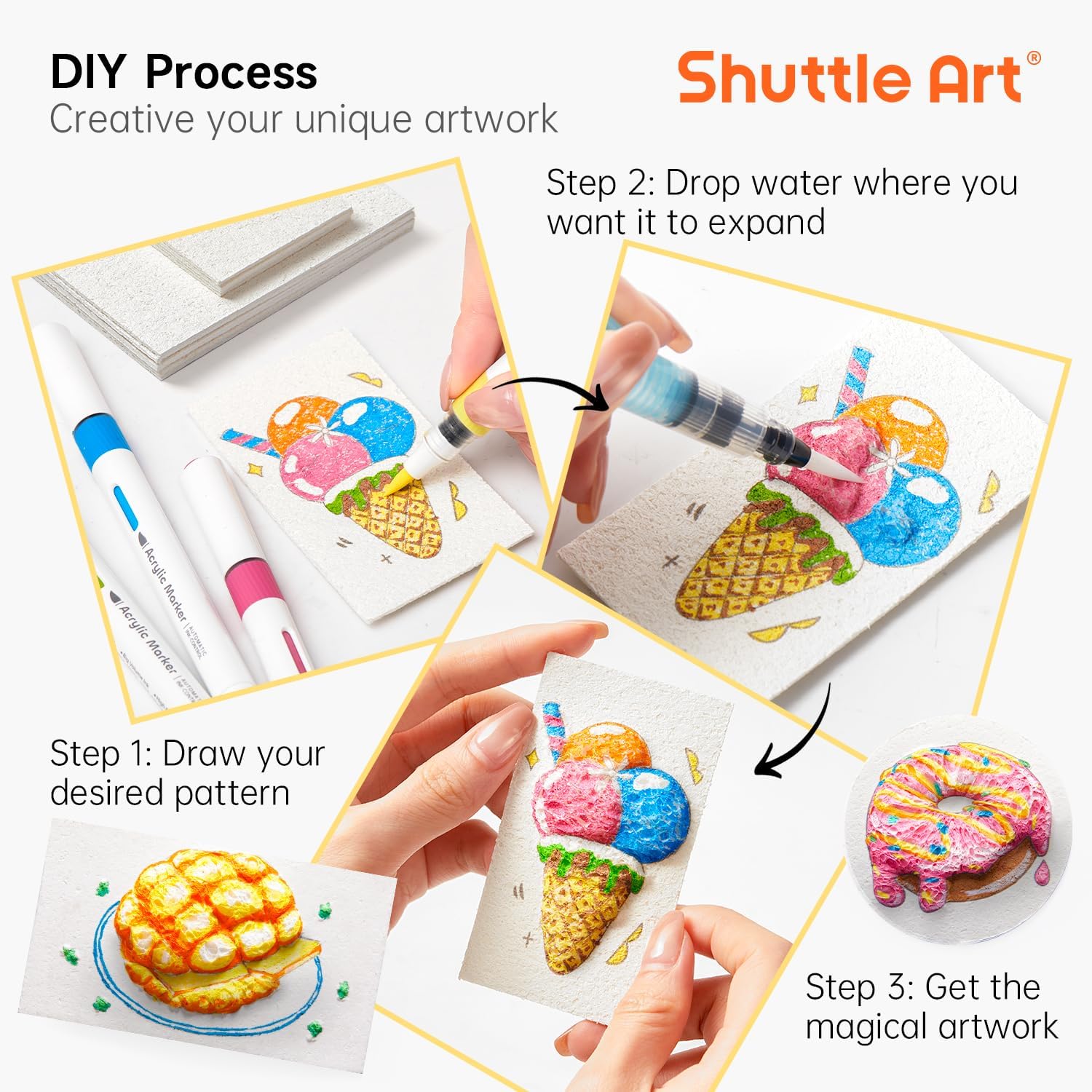 3D Puffy Foam Texture Painting - Art Craft Kids のレビューと価格