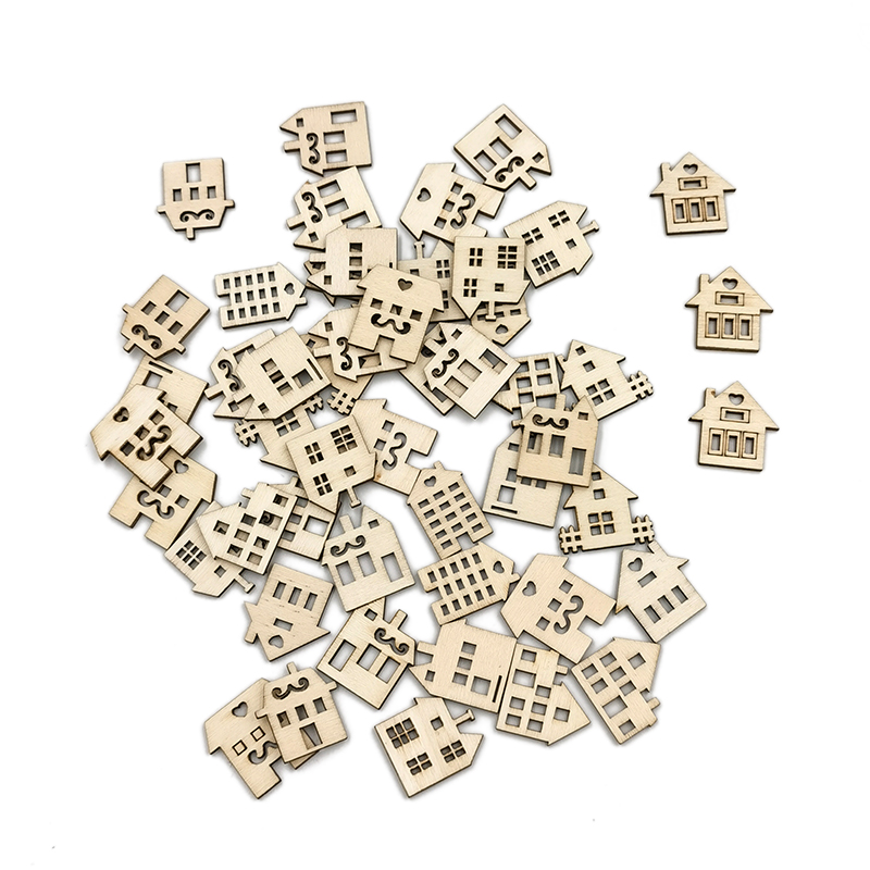 50pcs DIY Crafts Blank House S - Art Craft For Preschool のレビューと価格