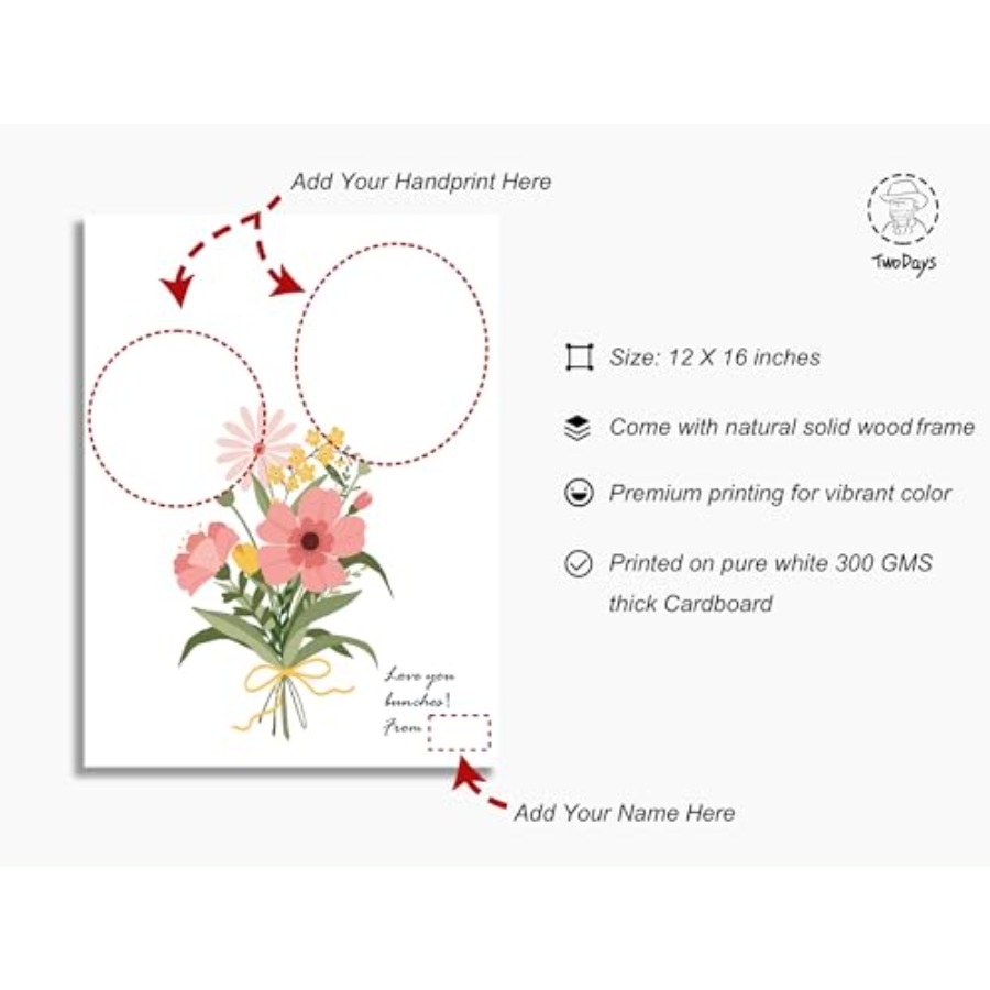 Flower Bouquet Handprint Art C - Art Craft Kit のレビューと価格