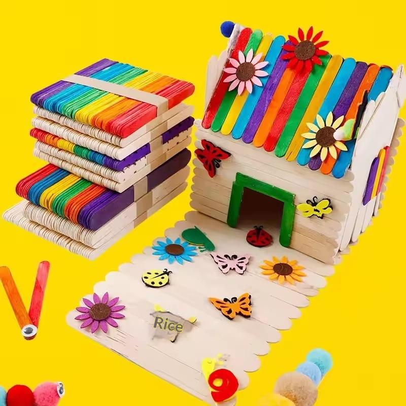 Bulk Colorful Wooden Ice Cream - Art Craft Kids のレビューと価格