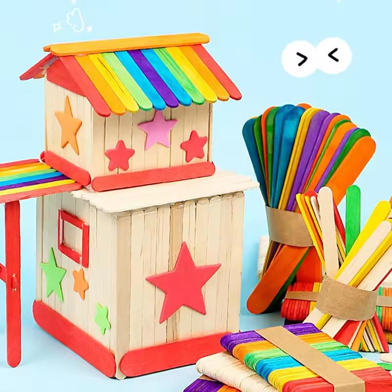 Bulk Colorful Wooden Ice Cream - Art Craft Kids のレビューと価格