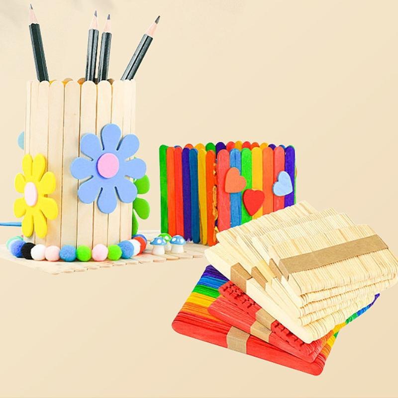 Bulk Colorful Wooden Ice Cream - Art Craft Kids のレビューと価格