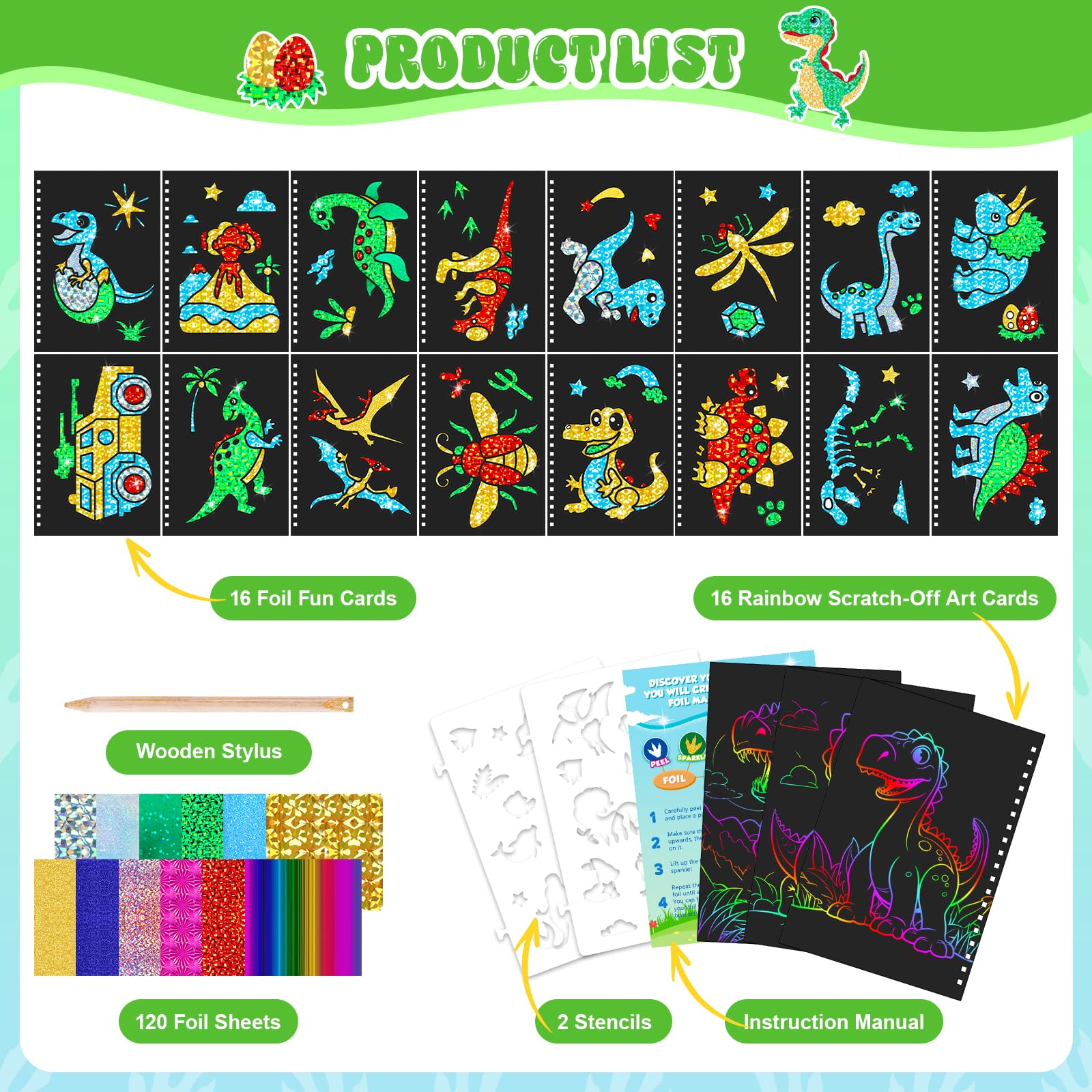 Dinosaur Scratch Art Book for  - Art Craft Kits For Kids のレビューと価格
