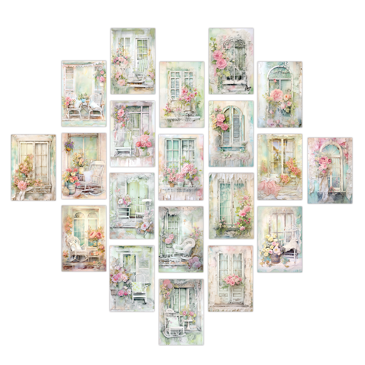 20pcs Vintage Floral Art Colla - Art Craft Gallery のレビューと価格