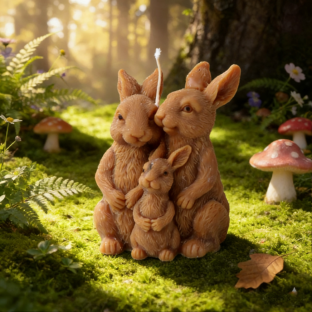 Bunny Family Silicone Candle M - Art Craft Rabbit のレビューと価格