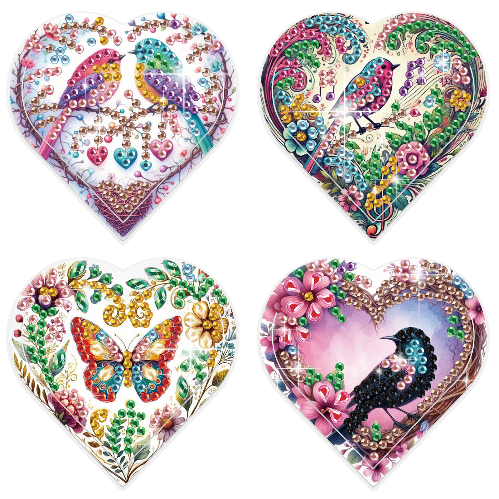 4PCS Diamond Painting Heart Sh - Art Craft Kit のレビューと価格