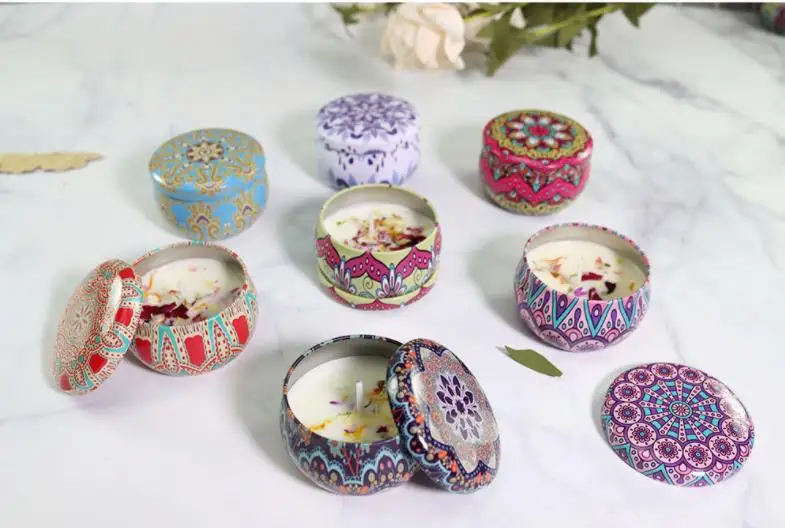 New Scented Candle Tin Jar Por - Soy Candle Fragrance Oil のレビューと価格