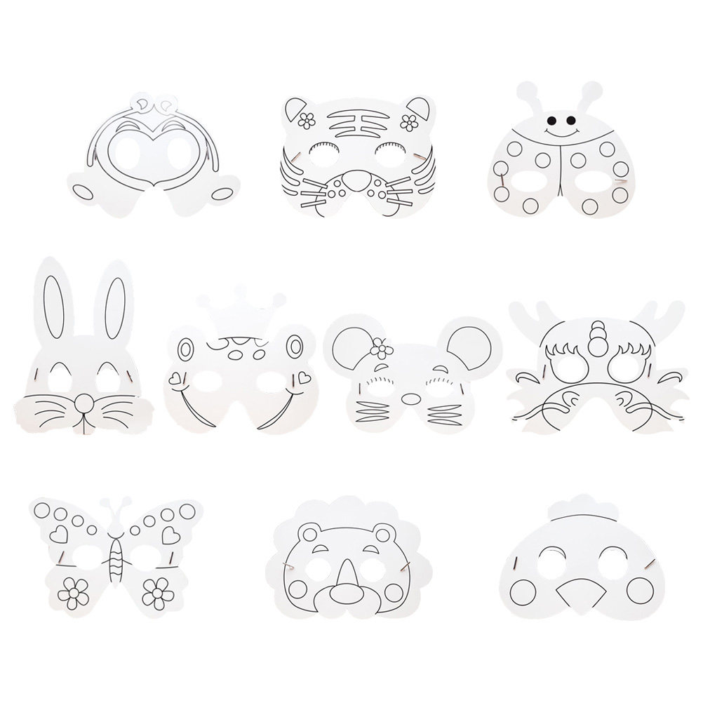 10Pcs Paper Mask Craft Kit Kid - Art Craft Kits For Kids のレビューと価格