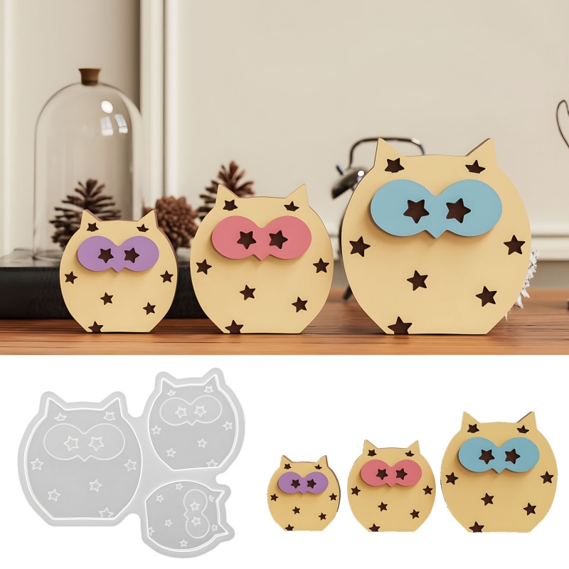 Owl Desktop Ornament Silicone  - Art Craft Show のレビューと価格