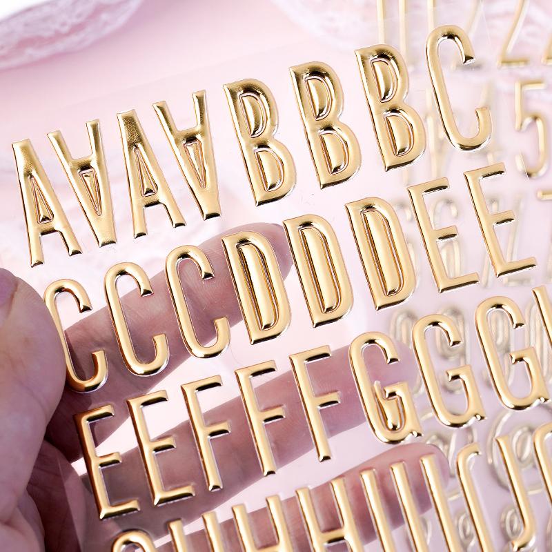 3D Gold Letter & Number Sticke - Letter S Art Craft のレビューと価格