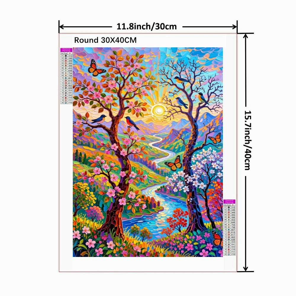 Tree Flower Landscape DIY 5D D - Art Craft Kit のレビューと価格