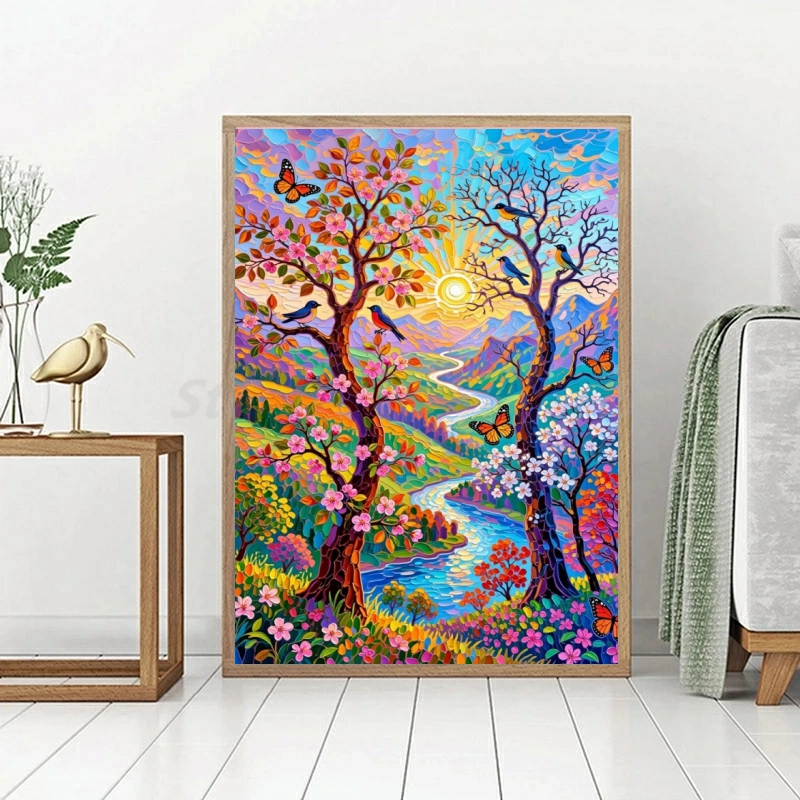 Tree Flower Landscape DIY 5D D - Art Craft Kit のレビューと価格