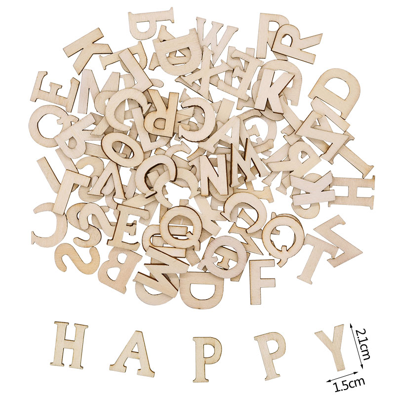100pcs Wood English Alphabet D - Letter S Art Craft のレビューと価格