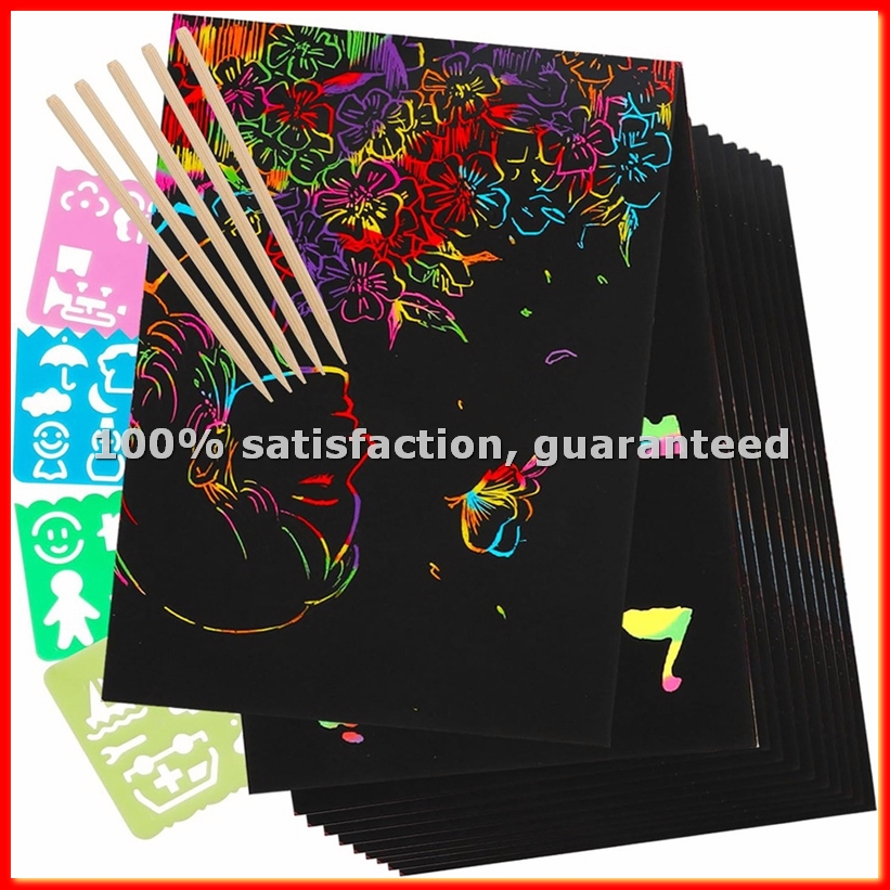 Scratch Paper Art Set, Black C - Art Craft Kit のレビューと価格