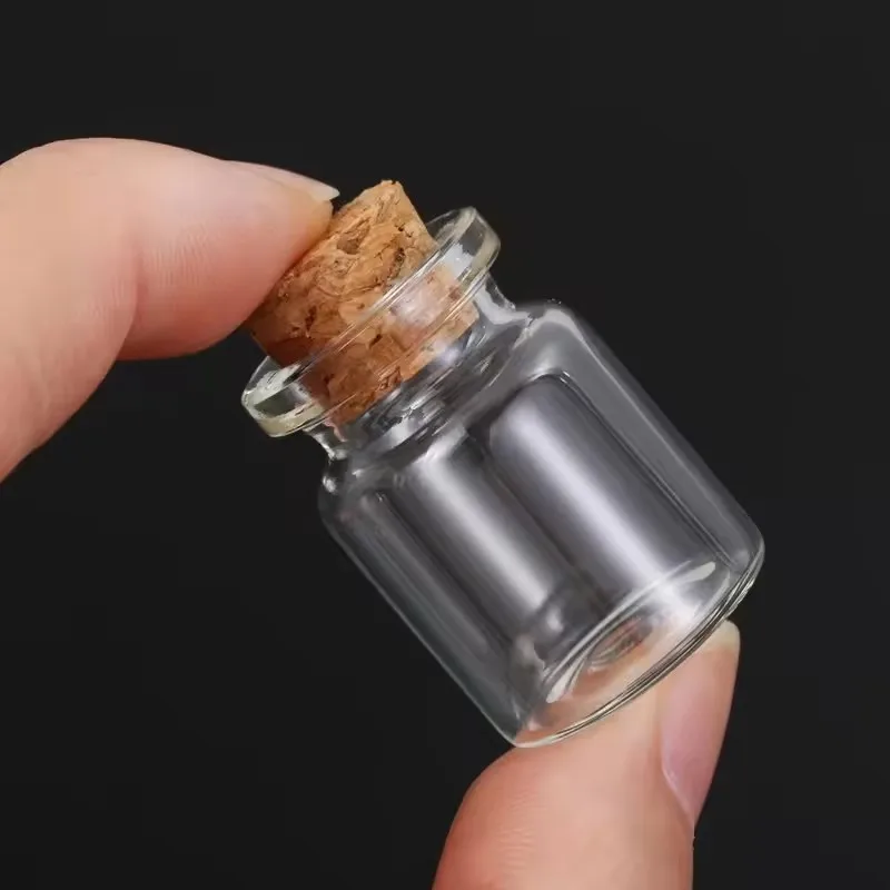 Small Glass Bottles with Cork  - Letter S Art Craft のレビューと価格