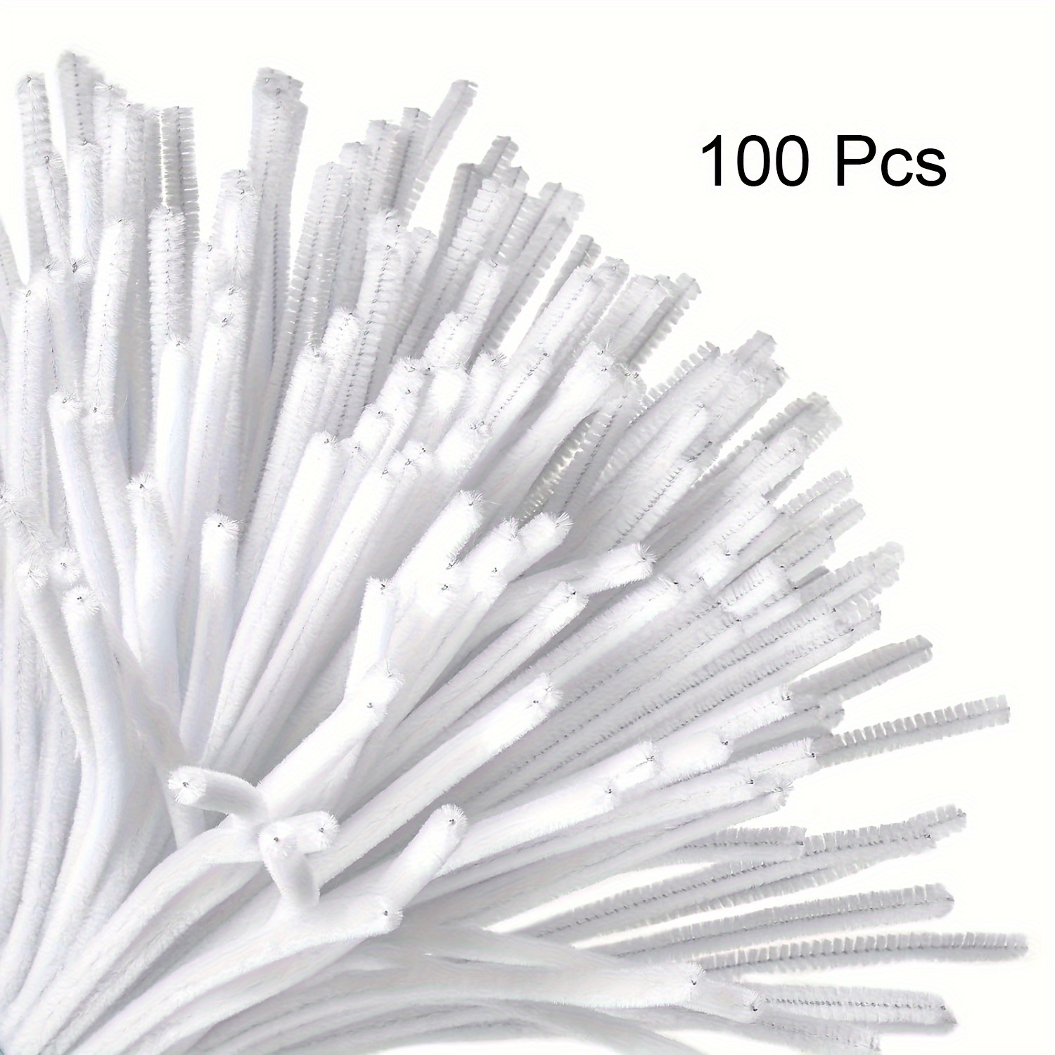 100 Pcs White Pipe Cleaners,Pi - Art Craft Kids のレビューと価格