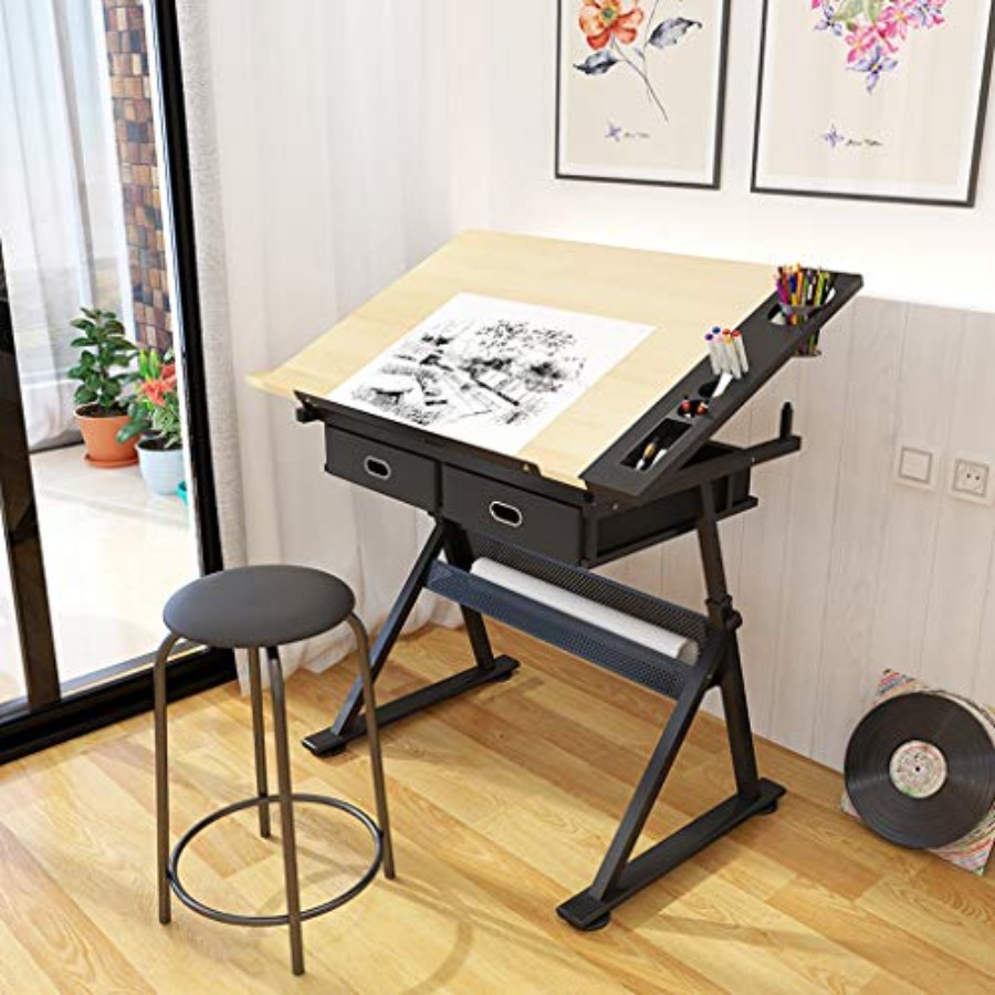 Drafting Table with Storage He - Art & Craft Voucher Code のレビューと価格