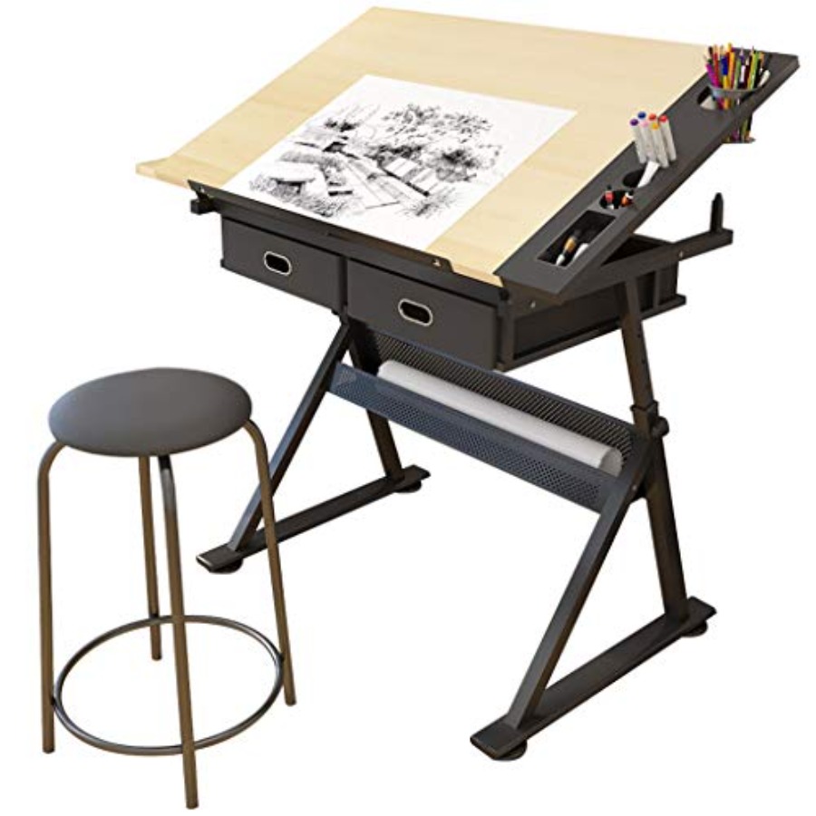 Drafting Table with Storage He - Art & Craft Voucher Code のレビューと価格