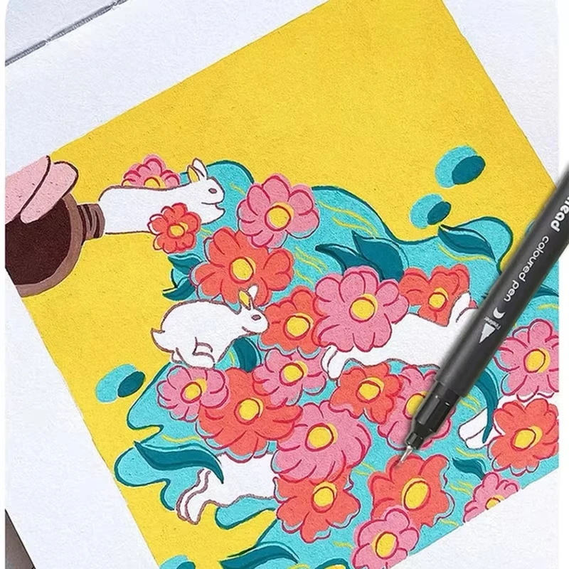 72 Colors Dual Tip Watercolor  - Watercolor Brush Pen のレビューと価格