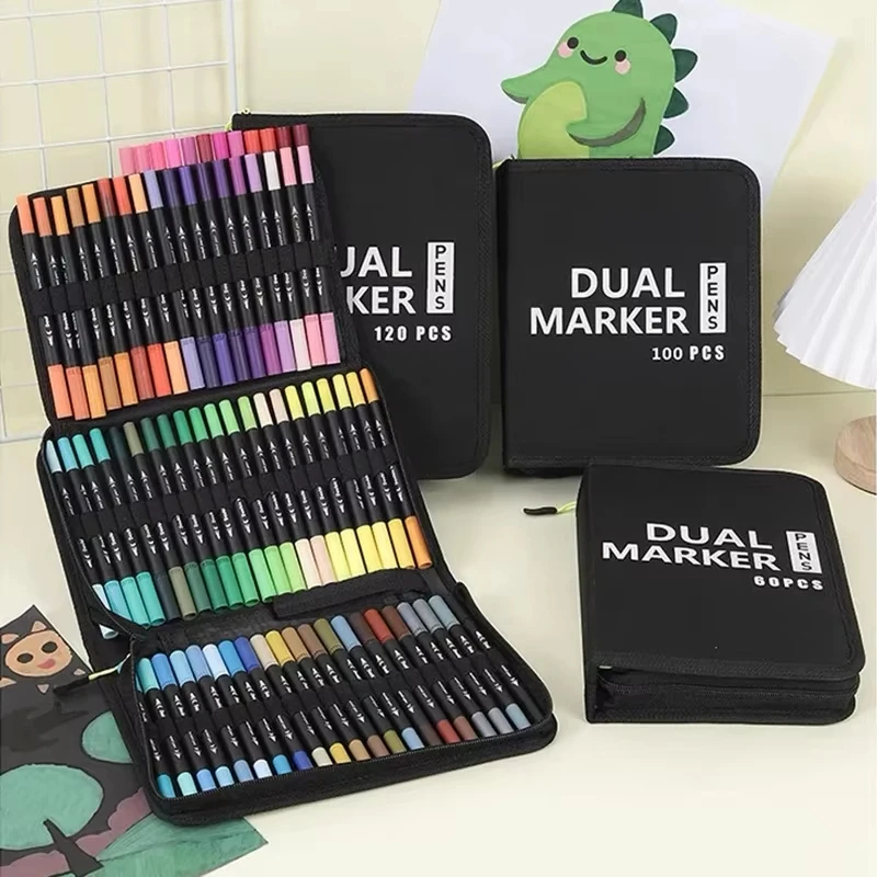 72 Colors Dual Tip Watercolor  - Watercolor Brush Pen のレビューと価格