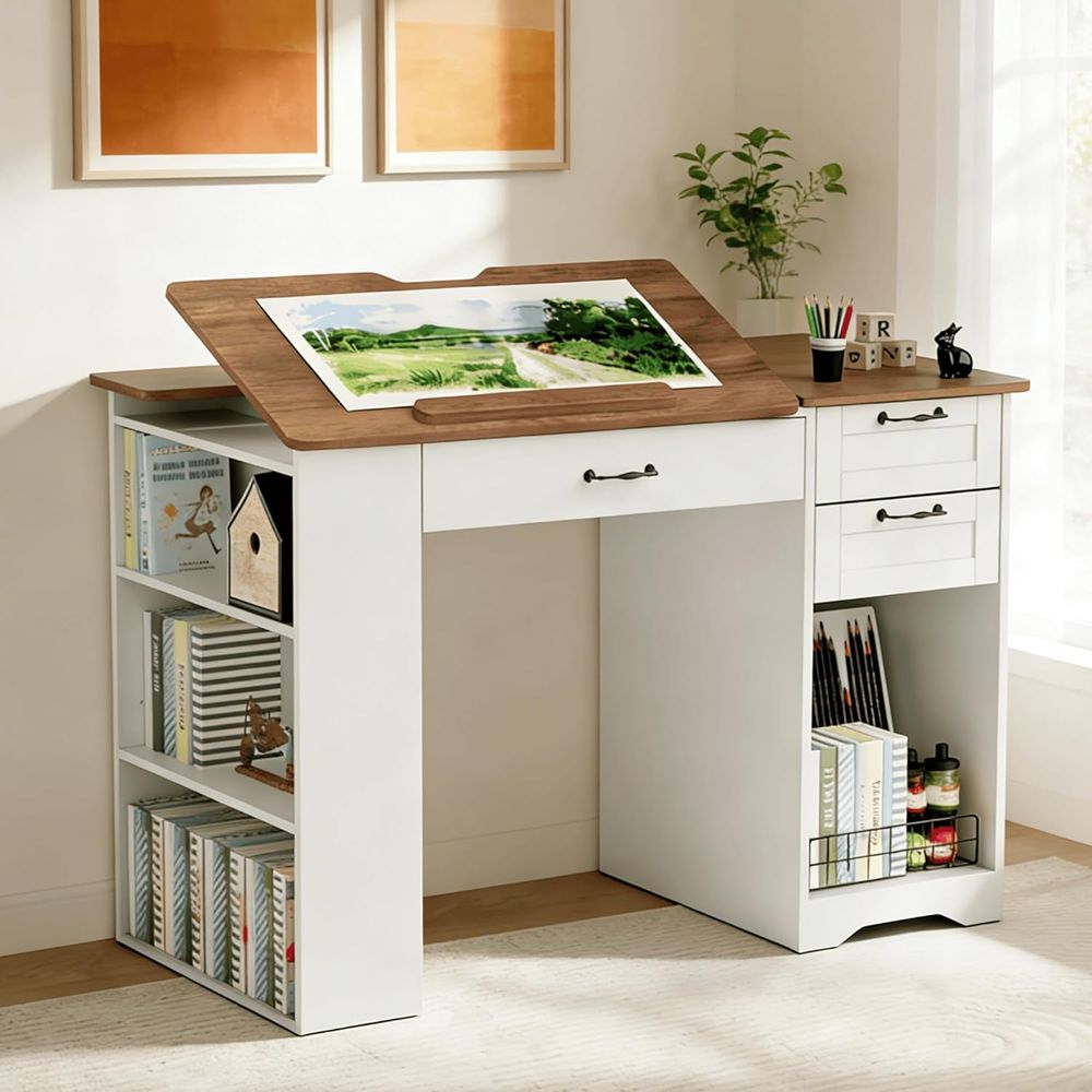 Adjustable Desk with Storage a - Art & Craft Voucher Code のレビューと価格