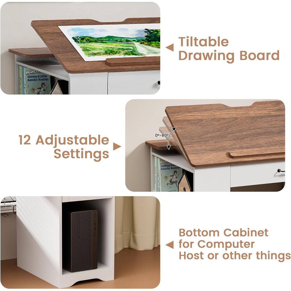 Adjustable Desk with Storage a - Art & Craft Voucher Code のレビューと価格