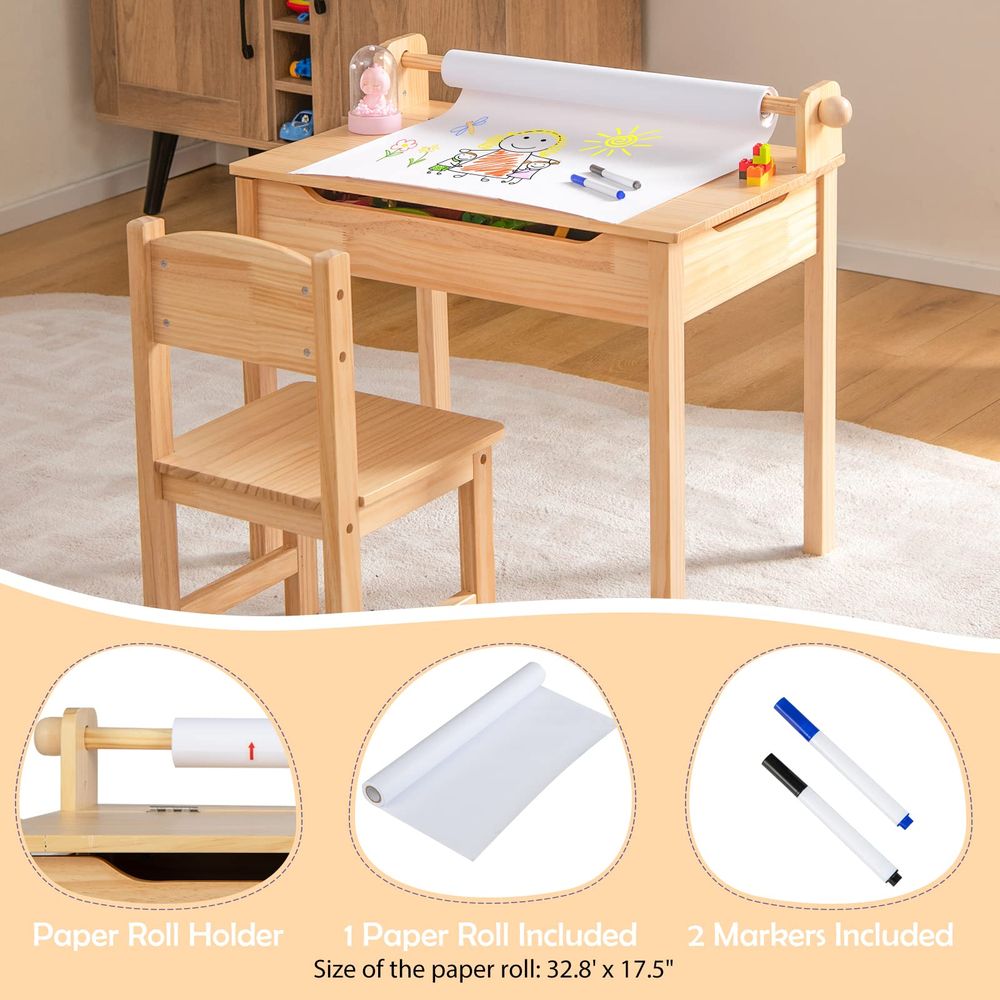 Kids Table and Chair Set, Flip - Art Craft For Kindergarten のレビューと価格