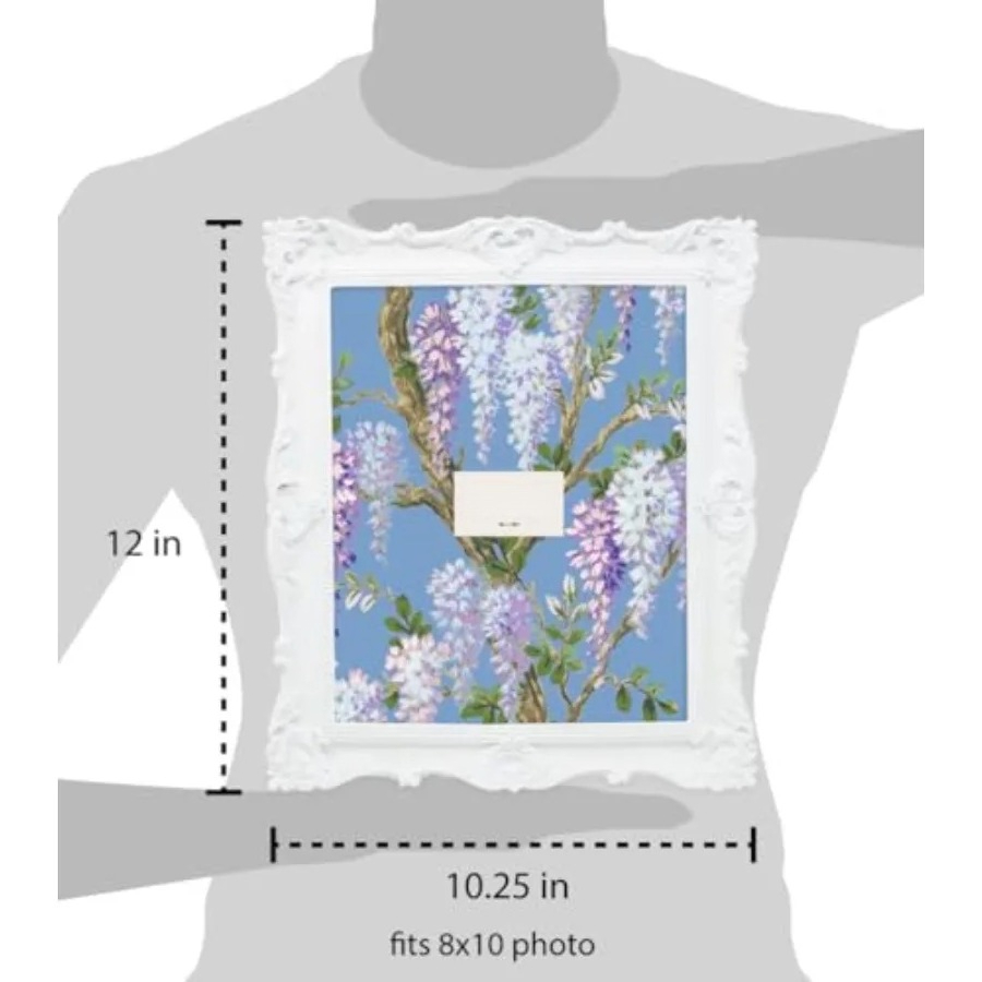 8x10 White Ornate Textured Han - Art Craft Gallery のレビューと価格