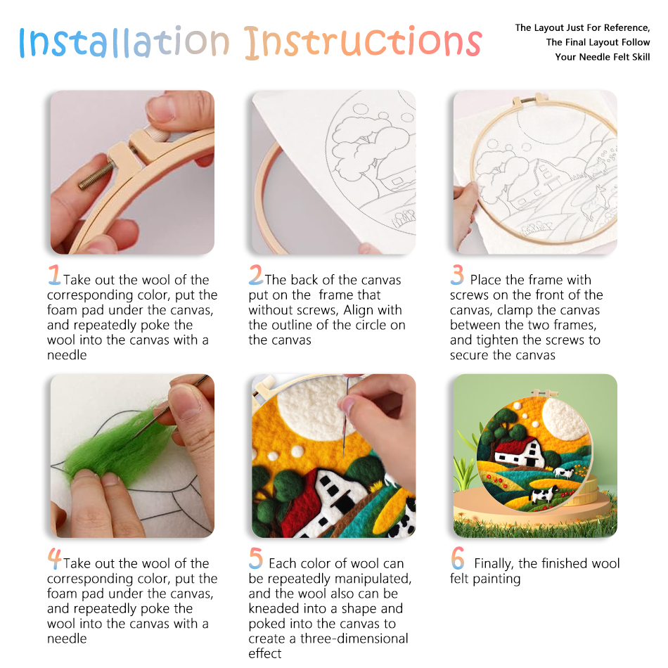 CHENISTORY rabbit Wool Paintin - Art Craft Rabbit のレビューと価格