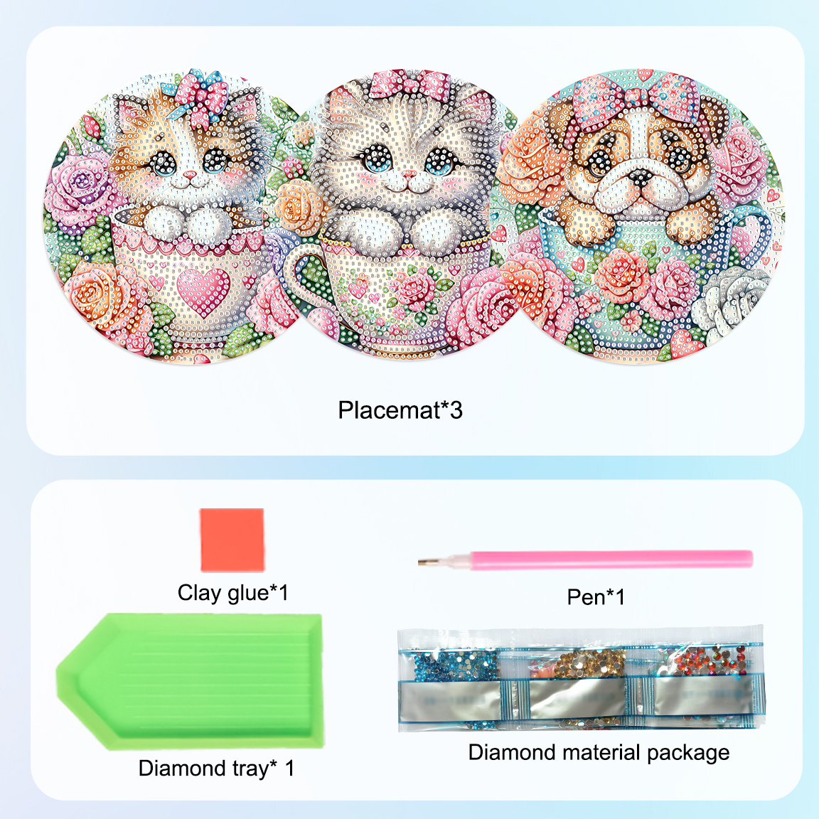 3Pcs Diamond Art Painting Plac - Art Craft Kit のレビューと価格