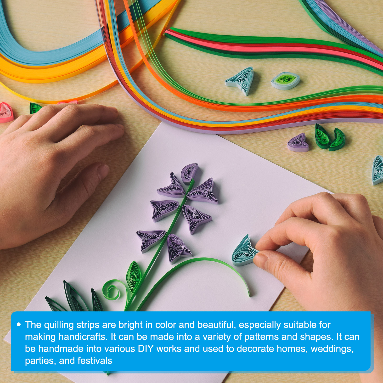 600/840pcs Quilling Strips Pap - Quilling Paper Strips のレビューと価格