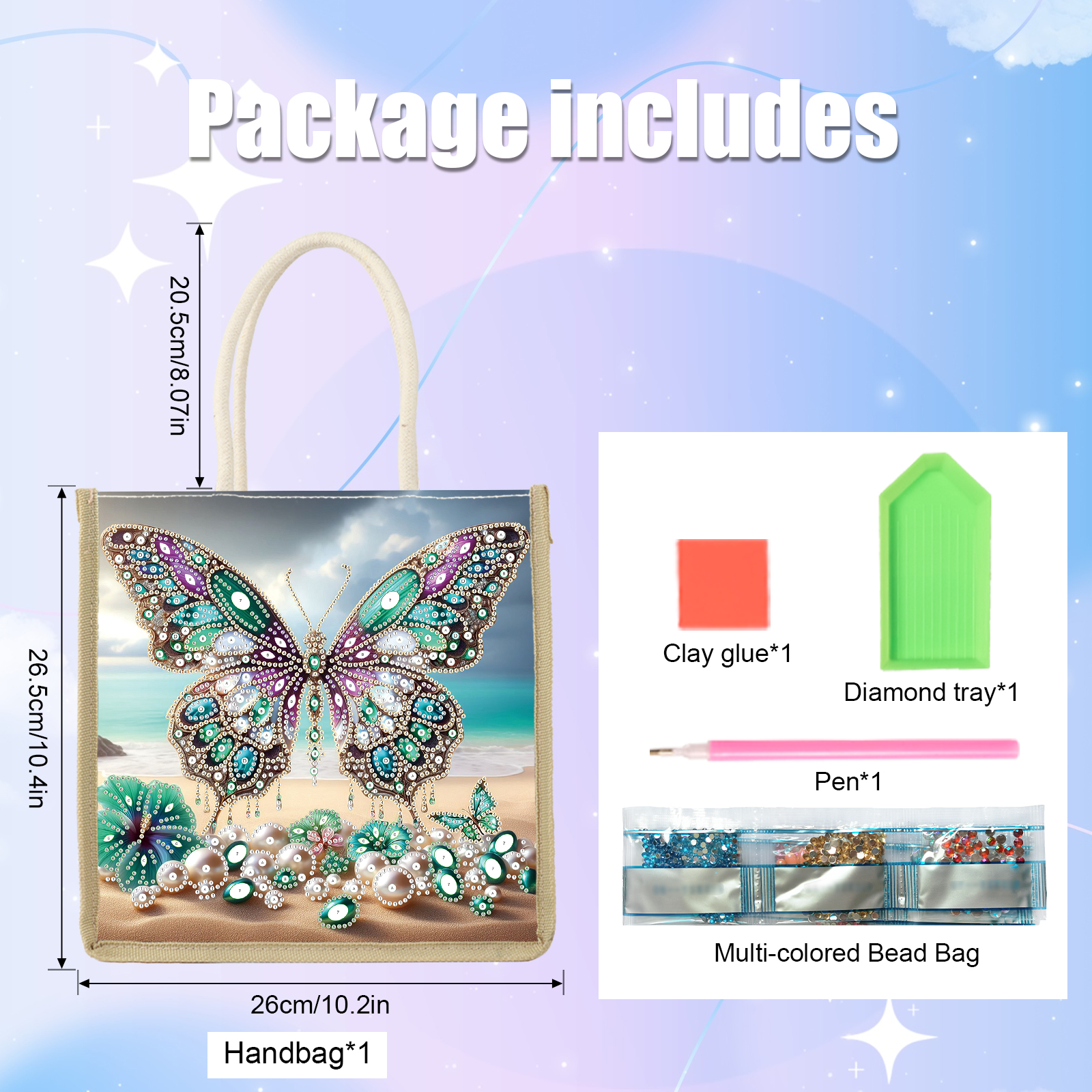 Diamond Art Painting Handbag K - Art Craft Kit のレビューと価格