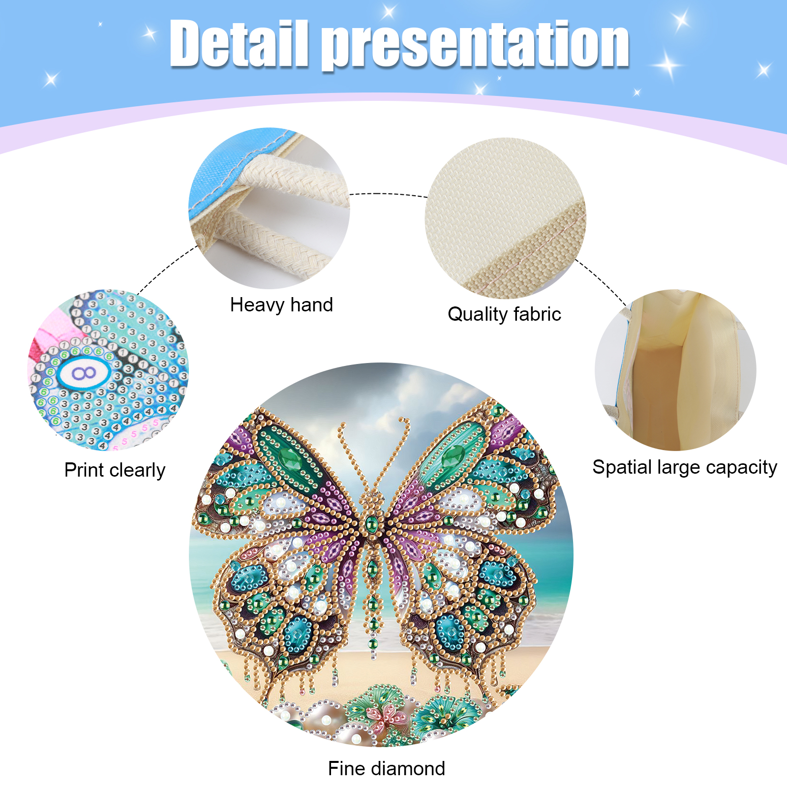 Diamond Art Painting Handbag K - Art Craft Kit のレビューと価格