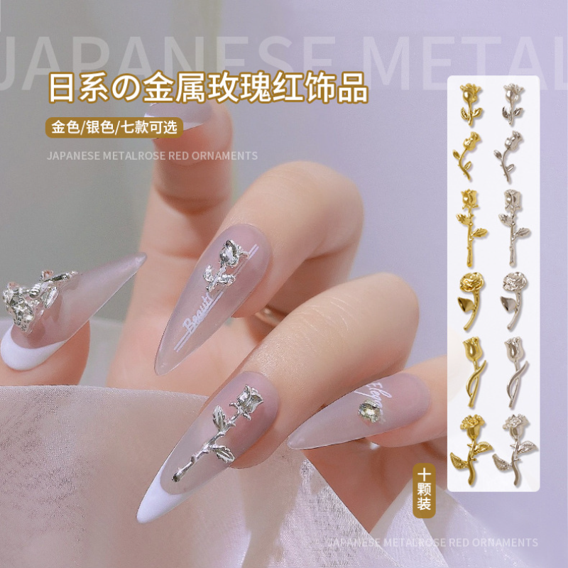10Pcs 3D Rose Nail Art Ornamen - Art Craft Show のレビューと価格