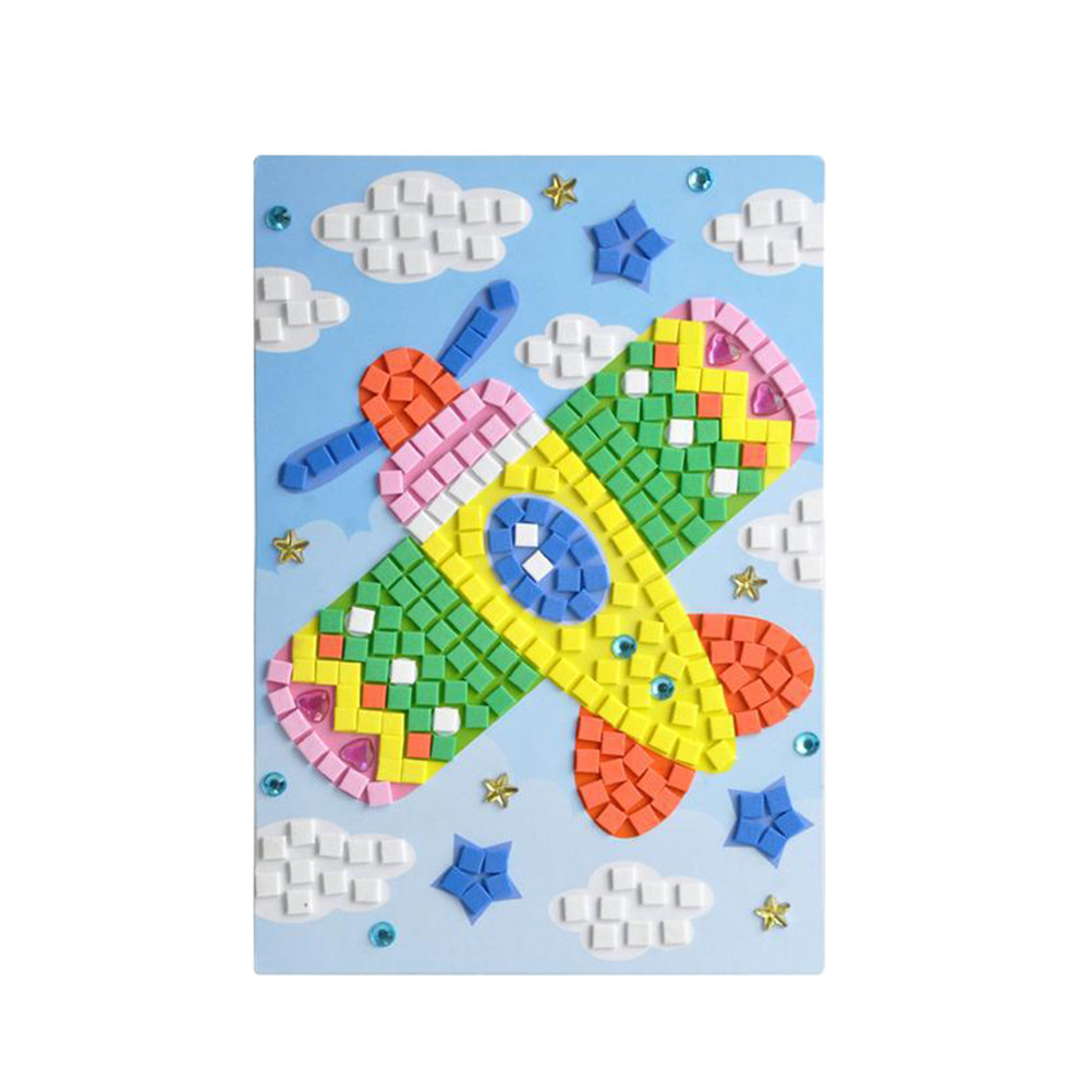 6Pcs DIY Mosaic Stickers for K - Art Craft For Kindergarten のレビューと価格