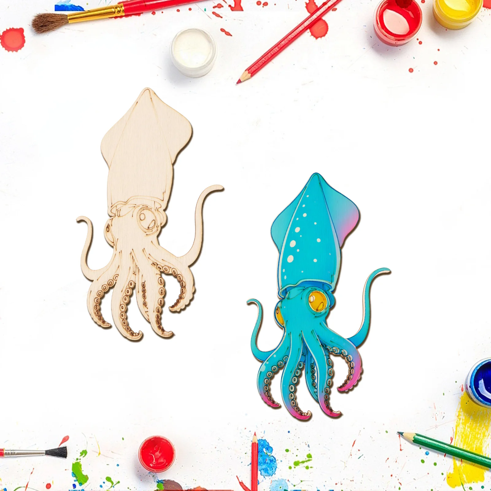 10pcs/set Unfinished Wood Craf - Art & Craft Voucher Code のレビューと価格